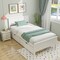 Twin Size Platform Bed with Drawers, Wood Headboard and Sturdy Frame